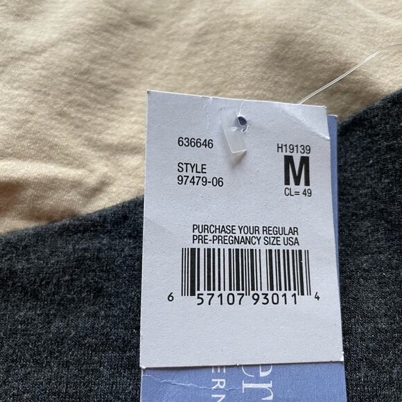 Motherhood Maternity Charcoal Grey Cropped Leggings Size Medium New w Tags - Picture 6 of 11